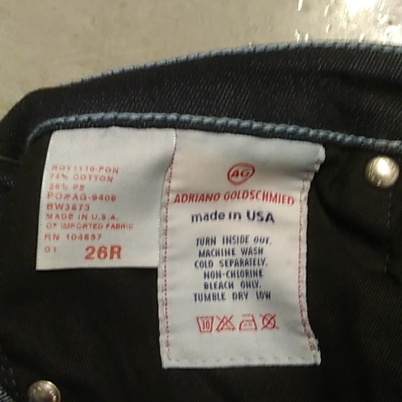 NWT AG ADRIANO GOLDSCHMIED the STILT SKINNY DARK WASH JEANS. SZ 26 - Picture 6 of 11